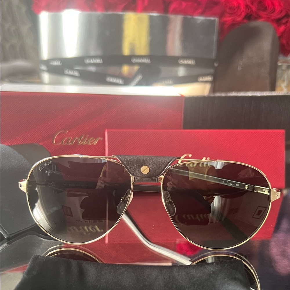 Cartier Gold Aviator Sunglasses
